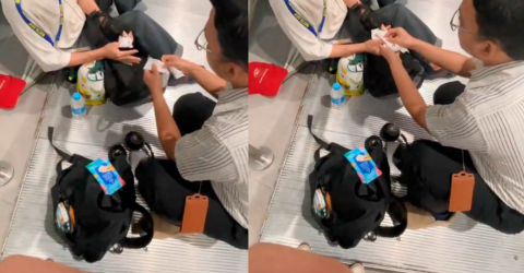 Kind M’sian lends hand to elderly man who fell on escalator